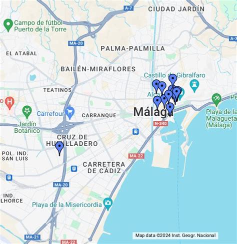 google map malaga spain